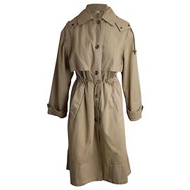 Michael Michael Kors Trenchcoat mit Kapuze aus beiger Baumwolle