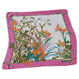 Seidenschal Quadrat Rosa 80x80 - Autre Marque