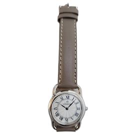 Michel Herbelin Damenuhr Taupe Leder