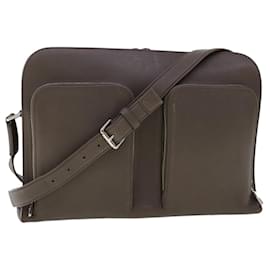LOUIS VUITTON Borsa a tracolla Naxos Pelle Grigia LV Auth am4782