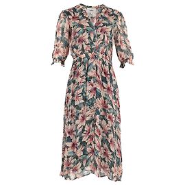 Ba&Sh Betty Midi Dress in Floral Print Viscose