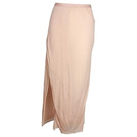 Falda midi con abertura lateral de Rick Owens en viscosa nude