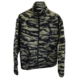Alexander Wang Chaqueta estampada con cremallera frontal en algodón multicolor