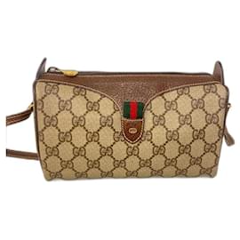 Borsa a mano Gucci Ophidia GG in pelle beige