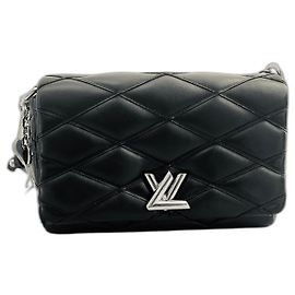 Borsa a mano GO Louis Vuitton in pelle nera -14 Eccellente stato