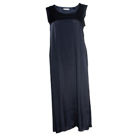 JIL SANDER, blaues Kleid mit offenen Kanten