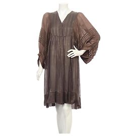 Autre Marque Vestido Rabens Saloner de Viscose e Fibras Metálicas