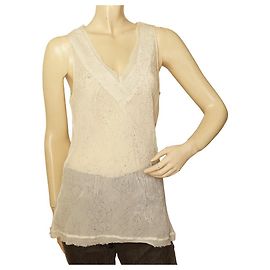 Day Birger & Mikkelsen Top senza maniche con canotta con perline bianco sporco - Taglia 40