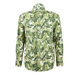 Autre Marque Camicia Doppiaa Stampa Foglia