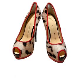 Décolleté Giuseppe Zanotti Leopardate Peep Toe 38.5