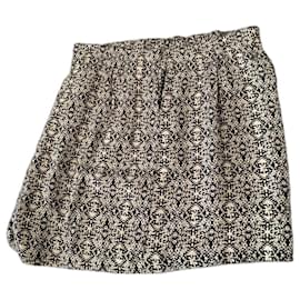 Stella Forest Kurzer Rock Beige Gemustert Viskose Rayon