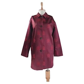 Tommy Hilfiger Chaqueta Larga con Emblema Bordado Roja