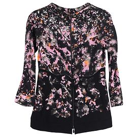 Blusa stampata con paillettes di Bottega Veneta in seta multicolor