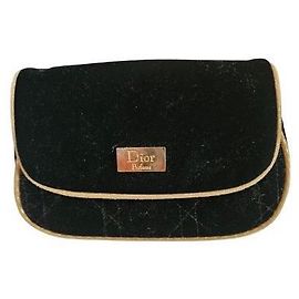Clutch Christian Dior in velluto nero