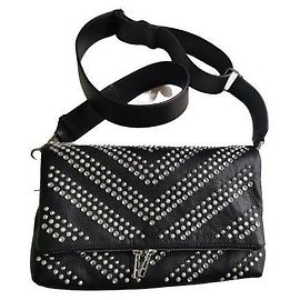 Borsa Rocky Zadig & Voltaire in pelle martellata nera e borchie