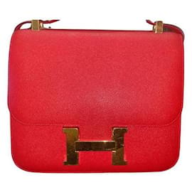 Hermès Constance Handtasche aus rotem Leder