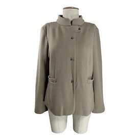 Abrigo corto Marc Cain beige de cachemira y lana