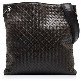 Bolsa tiracolo Bottega Veneta marrom Intrecciato