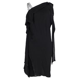 Vestido asimétrico Roland Mouret de seda negra