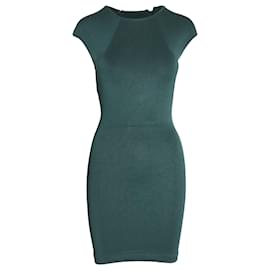Vestido ajustado con mangas japonesas en viscosa verde de Alexander Wang