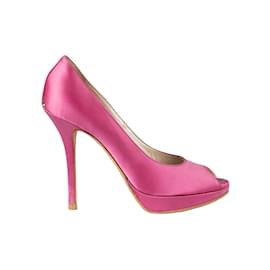 Dior Miss Dior Pumps aus rosa Satin mit Peep-Toe