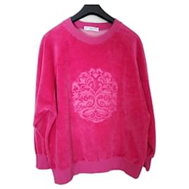 Yves Saint Laurent Variation Sweatshirt Fuchsia Baumwolle