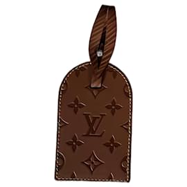 Louis Vuitton Charm de sac Etiquette de bagage Marron Cuir