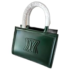 Bolso de mano Kassandre Zinaida de cuero verde oscuro - Autre Marque