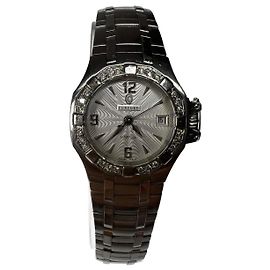 Relógio Concord Saratoga em aço inoxidável e diamantes 24mm