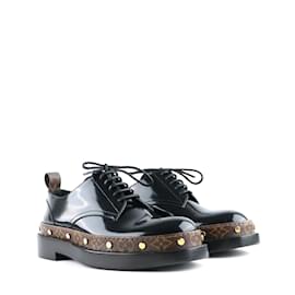 LOUIS VUITTON - Mocassini Richelieu in pelle verniciata nera (taglia 36) - Louis Vuitton