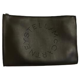 Stella Mc Cartney Schwarze Clutch mit Trageschlaufe