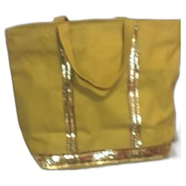 Borsa tote Vanessa Bruno in tela di cotone gialla