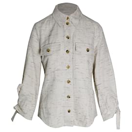 Chloe Button-Down Shirt in Cream Linen - Chloé