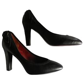 Décolleté Kenzo Horsefly in pelle nera 10 cm