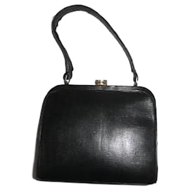 Year Bag 30 Handtasche aus Eidechsenleder Schwarz - Autre Marque