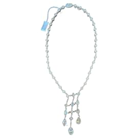Collana Burma in argento rodiato e burmalite