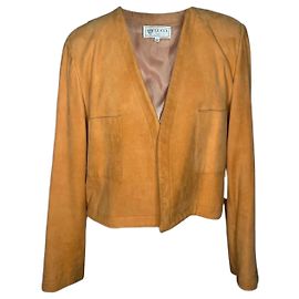 Gucci Wildleder und Leder Jacke Braun M