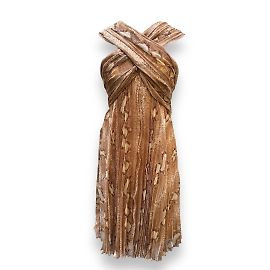 Christian Dior Seidenkleid Python Print Braun S