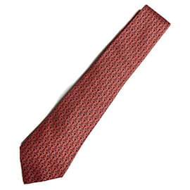 Hermès silk tie red