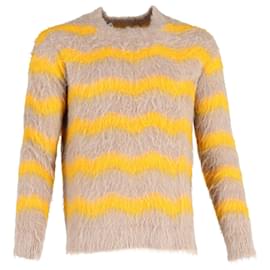 Acne Studios Kristoffer Pullover mit Rundhalsausschnitt aus beigem Acryl