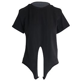 Camiseta anudada con hombros acolchados de Isabel Marant en algodón negro