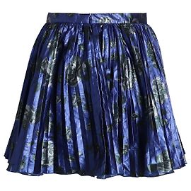 Red Valentino Saia estampada plissada Valentino vermelha em sintético azul