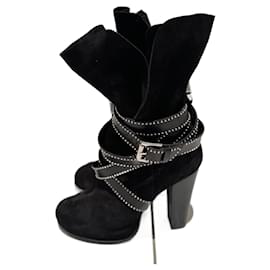 Barbara Bui Stiefeletten aus schwarzem Hirschleder