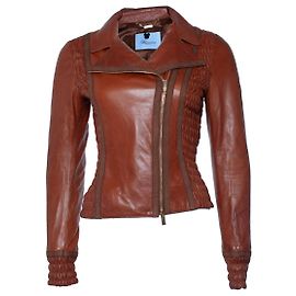BLUMARINE, Leather biker jacket