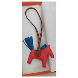 Hermès Rodeo PM Chaveiro de bolsa em pele de cordeiro multicolorido