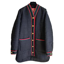 Abrigo de lana Gucci negro