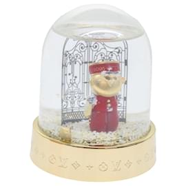 LOUIS VUITTON gaston snowball Snow Globe Clear Gold GI0550 LV Auth 51069 - Louis Vuitton