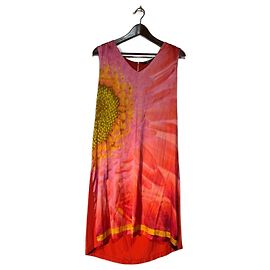 Autre Marque Vestido TAVIANI rosa naranja y rojo de algodón