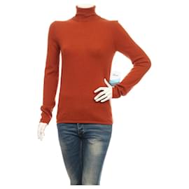 Just Cashmere Rollkragenpullover Orange Kaschmir M - Autre Marque