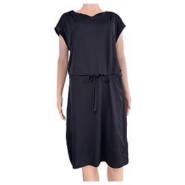 Abito sottoveste plissettato Filippa K nero acetato XL